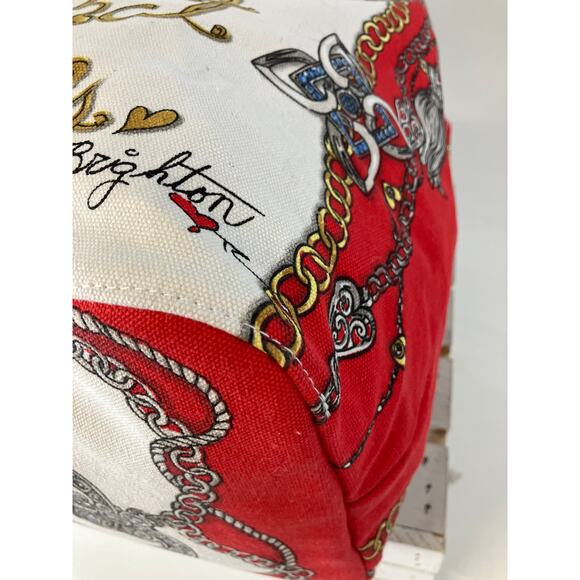 BRIGHTON (XXL) CANVAS WOMENS "ALL THAT GLITTER TOTE" - Picture 9 of 12